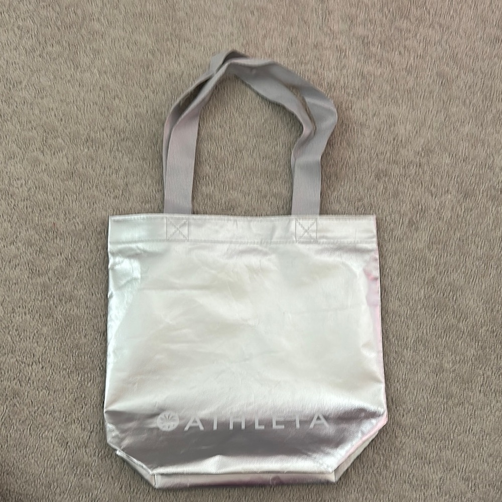 Athleta Silver Tote Bag